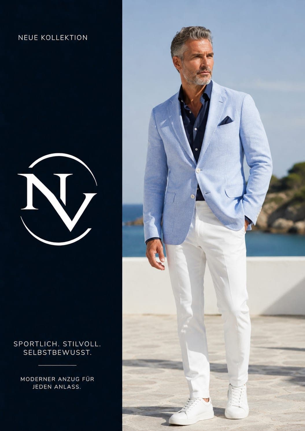 NV Editorial-Look — sportlich elegante Silhouette